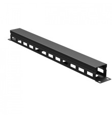 Организатор кабельный с крыш/отв 19" 1U, 40 мм RAL9005