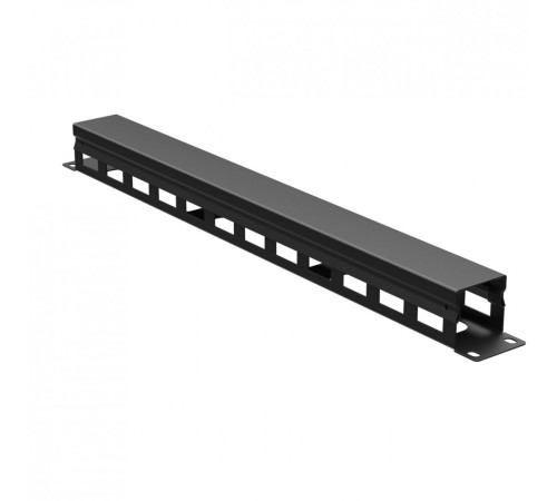 Организатор кабельный с крыш/отв 19" 1U, 40 мм RAL9005
