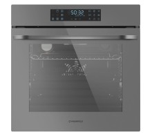 Шкаф духовой электрический MAUNFELD/ Шкаф духовой электрический, 76 л, 595х595х615 мм, управление сенсорное, гриль,11 режимов, конвекция, тип очистки гидролизная, телескоп, цвет серый