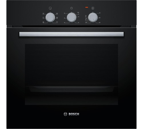Встраиваемая электрическая духовка BOSCH Serie 2, духовой шкаф, черный, класс энергоэффективности А, 5 режимов, 66 литров, сделано в Турции