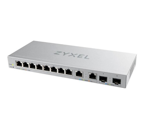 Коммутатор/ Zyxel XGS1210-12 Multi-Gigabit Smart L2 Switch, 8xGE, 2x1/2.5GE, 2xSFP+, Desktop, Silent