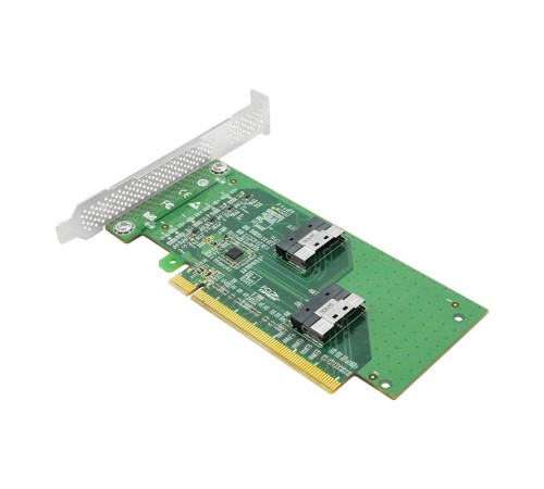 Адаптер для SSD/ PCIe x16 to Two SlimSAS SFF-8654 8i Adapter Адаптер для SSD/ PCIe x16 to Two SlimSAS SFF-8654 8i Adapter