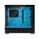 Корпус ПК без блока питания/ Case Fractal Design Pop Air RGB Cyan Core TG Clear Tint, Midi-Tower, 3x120mm RGB, 2xUSB-A 3.2 ATX, mATX, mITX Black/Cyan