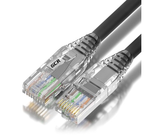 GCR Патч-корд сборный 1.5m LSZH UTP кат.5e, черный, коннектор прозрачный+ABS колпачок, 24 AWG, ethernet high speed 1 Гбит/с, RJ45, T568B, GCR-52632 GCR Патч-корд сборный 1.5m LSZH UTP кат.5e, черный, коннектор прозрачный+ABS колпачок, 24 AWG, ethernet high speed 1 Гбит/с, RJ45, T568B, GCR-52632