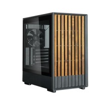 корпус ZALMAN P10 NAMU, MATX, BLACK, WINDOW, FRONT COVER WALNUT, 2x3.5", 3x2.5", 1xUSB TYPE-C, 1xUSB3.0, FRONT 2x120mm, REAR 1x120mm ARGB (незначительное повреждение коробки)