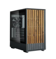 корпус ZALMAN P10 NAMU, MATX, BLACK, WINDOW, FRONT COVER WALNUT, 2x3.5", 3x2.5", 1xUSB TYPE-C, 1xUSB3.0, FRONT 2x120mm, REAR 1x120mm ARGB