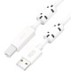GCR Кабель Premium 1.5m USB 2.0, AM/BM, белый нейлон, ферритовые кольца, 28/24 AWG, экран, армированный, морозостойкий, GCR-54212