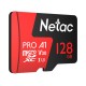 Носитель информации Netac P500 Extreme PRO 128GB MicroSDXC V30/A1/C10 up to 100MB/s, retail pack with SD Adapter