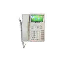 Телефон/ IP-телефон с цветным дисплеем 4.3", 1x1000Base-T PoE, 1x1000Base-T, 4 SIP-аккаунта