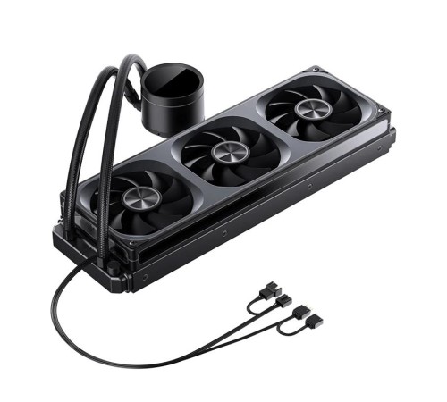 Система жидкостного охлаждения/ Water Cooling System JONSBO TH-360 Black (300W, 360mm, LED temp., Black, ARGB/ Fans: 3x120mm, 62.4CFM, 37.3dBA, 2400RPM/ Pump height 72mm, 30dBA, 2400RPM, Rad thickness 27mm/ S: 1851, 1700, 1200, 115X, AM5, AM4) Система жидкостного охлаждения/ Water Cooling System JONSBO TH-360 Black (300W, 360mm, LED temp., Black, ARGB/ Fans: 3x120mm, 62.4CFM, 37.3dBA, 2400RPM/ Pump height 72mm, 30dBA, 2400RPM, Rad thickness 27mm/ S: 1851, 1700, 1200, 115X, AM5, AM4)