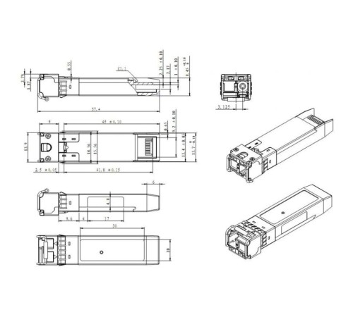 Модуль/ Модуль SFP+ WDM, дальность до 40км (16dB), 1270нм Модуль/ Модуль SFP+ WDM, дальность до 40км (16dB), 1270нм