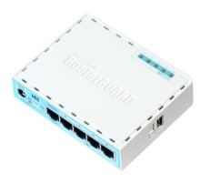 Маршрутизатор/ hEX 5x Gigabit Ethernet, Dual Core 880MHz CPU, 256MB RAM, USB, microSD, RouterOS L4