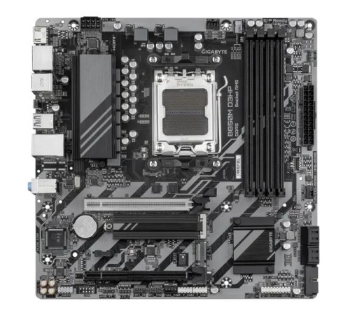 Материнская плата GIGABYTE B850M D3HP, AM5, B850, 4*DDR5, 4*SATA, 2*M.2, 3*USB 3.2, 2*USB 2.0, Type-C, 1*PCIx16, 1*PCIx1, 2*DP+HDMI, mATX