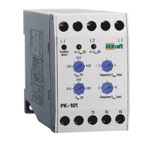Реле контроля фаз 380В тип 01 серии РК-101 DEKraft