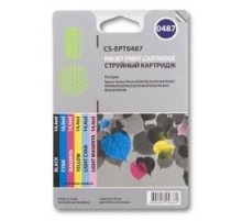 -/ Картридж струйный Cactus CS-EPT0487 T0487 черный/голубой/пурпурный/желтый/светло-голубой/светло-пурп