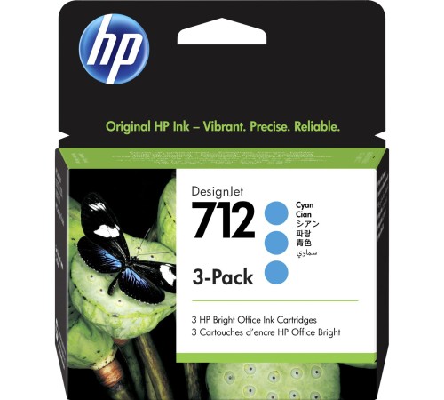 Набор картриджей/ HP 712 3-Pack 29-ml Cyan DesignJet Ink Cartridge Набор картриджей/ HP 712 3-Pack 29-ml Cyan DesignJet Ink Cartridge