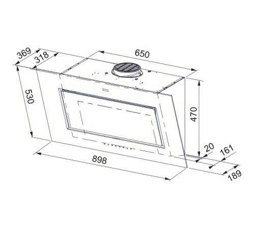Вытяжка Franke FMY PER PRO BK F90/ Best, Настенная наклонная вытяжка Mhithos FMY PER PRO BK F90, 90 см, черное стекло, 1200 м3/ч, сенсорное управление, угольный фильтр в комплекте