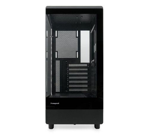 Корпус без блока питания/ Case HSPD F510, Panoramic Mid Tower, Black, TG, 0.5 SPCC, no fans ATX, mATX, mITX 180/280/160mm 1x2.5", 1x3.5", 7xPCI 1xUSB-A 3.0, 1xUSB-A 1.0 356x218x467mm Корпус без блока питания/ Case HSPD F510, Panoramic Mid Tower, Black, TG, 0.5 SPCC, no fans ATX, mATX, mITX 180/280/160mm 1x2.5", 1x3.5", 7xPCI 1xUSB-A 3.0, 1xUSB-A 1.0 356x218x467mm