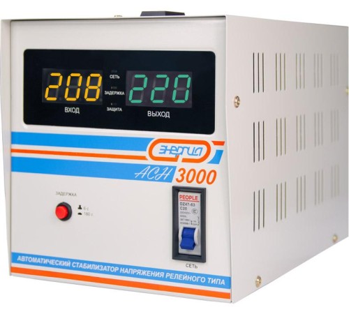 Стабилизатор АСН- 3000 ЭНЕРГИЯ с цифр. дисплеем/ Stabilizer ASN-3000 ENERGY with numbers. display Стабилизатор АСН- 3000 ЭНЕРГИЯ с цифр. дисплеем/ Stabilizer ASN-3000 ENERGY with numbers. display