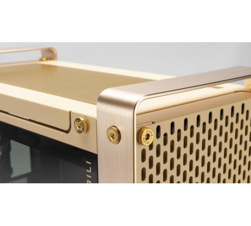 Корпус без блока питания/ Case InWin Dubili, Full-Tower, TG, 4x140mm, 2xUSB-A 3.2 + 1xUSB-C 3.2, E-ATX, ATX, mATX, mITX Champagne Gold