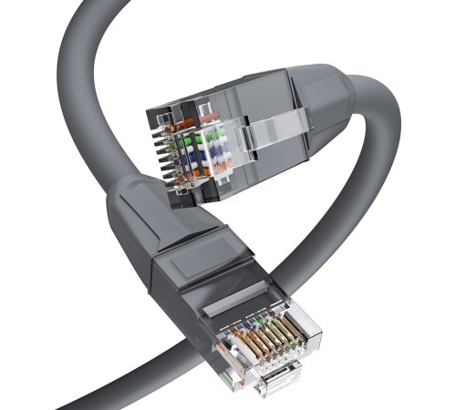 GCR Патч-корд прямой 7.5m LSZH UTP кат.6, серый, 24 AWG, литой без фиксатора, ethernet high speed, RJ45, T568B, GCR-52753