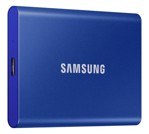 Внешние HDD и SSD/ Samsung External SSD T7, 1000GB, Type-C, USB 3.2 Gen2, R/W 1050/1000MB/s, 85x57x8mm, Indigo Blue (12 мес.) Внешние HDD и SSD/ Samsung External SSD T7, 1000GB, Type-C, USB 3.2 Gen2, R/W 1050/1000MB/s, 85x57x8mm, Indigo Blue (12 мес.)