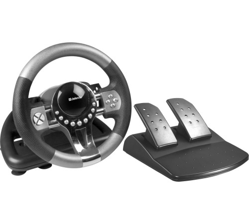 Defender Игровой руль Forsage GTR USB, 12 кнопок, рычаг передач