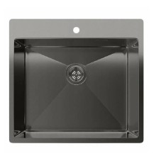 Кухонная мойка RIVELATO Rivelato Rinox 5450 PVD black Мойка нерж.сталь 1 чаша 540*500*200 мм, монтаж: врезной, материал: нержавеющая сталь, цвет: черный