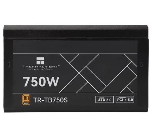 Блок питания 750W/ Power Supply Thermalright, 750W 80+ Bronze (ATX, 3.0, PCIe 5.0, Non-modular, 1x24(20+4)pin 550mm, 1xCPU*2 8(4+4)pin 600+150mm, 1xPCIe*2 8(6+2)pin 500+150mm, 1x12VHPWR PCIe 5.0 12+4pin 600mm, 1xSATA*3+MOLEX4pin*1 400+150+150+150mm, 1xSAT Блок питания 750W/ Power Supply Thermalright, 750W 80+ Bronze (ATX, 3.0, PCIe 5.0, Non-modular, 1x24(20+4)pin 550mm, 1xCPU*2 8(4+4)pin 600+150mm, 1xPCIe*2 8(6+2)pin 500+150mm, 1x12VHPWR PCIe 5.0 12+4pin 600mm, 1xSATA*3+MOLEX4pin*1 400+150+150+150mm, 1xSAT