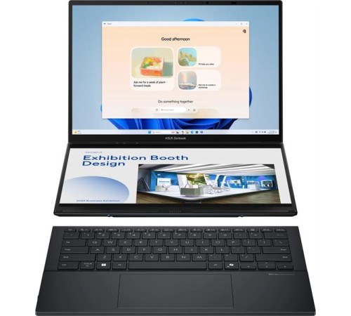 Ноутбук ASUS Zenbook Duo UX8406CA-QL221W Intel Core Ultra 7 255H/16GB 1TB/Intel Arc Graphics/14"FHD(1920 x 1200)OLED 16:10/WiFi 7+BT 5.4/WIN11 HOME/1.39 kg/Inkwell Gray/Stylus+Sleeve