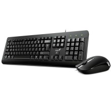 Комплект клавиатура + мышь Genius KM-160 Only Laser, Black, USB, Wired KB+Mouse Combo (KB-115 + DX-160) (Мятая упаковка)