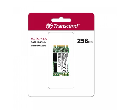 Твердотельный накопитель/ Transcend SSD 430S, 256GB, M.2(22x42mm), SATA3, 3D TLC, R/W 530/400MB/s, IOPs 45 000/70 000, DRAM buffer 256MB, TBW 140, DWPD 0.3 (5 лет) Твердотельный накопитель/ Transcend SSD 430S, 256GB, M.2(22x42mm), SATA3, 3D TLC, R/W 530/400MB/s, IOPs 45 000/70 000, DRAM buffer 256MB, TBW 140, DWPD 0.3 (5 лет)