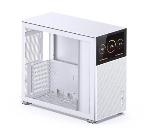 Корпус без блока питания/ Case JONSBO D41 MESH SCREEN, Midi-Tower, TG, no fan, 1xUSB-A 3.2 + 1xUSB-C 3.2, ATX, mATX White