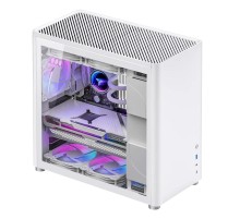 Корпус без блока питания/ Case JONSBO D40, Midi-Tower, TG, no fan, 1xUSB-A 3.2 + 1xUSB-C 3.2, ATX, mATX, White