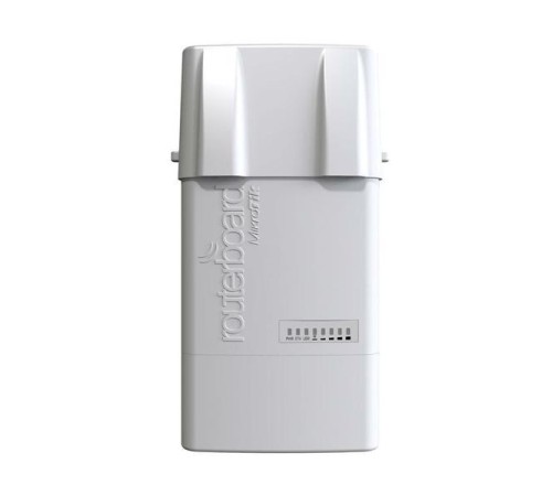 Точка доступа MikroTik BaseBox 5 with 600Mhz Atheros CPU, 64MB RAM, 1xGigabit LAN, USB, miniPCIe, built-in 5Ghz 802.11a/n 2x2 two chain wireless with two RP-SMA connectors, RouterOS L4, outdoor enclosure, POE, PSU,