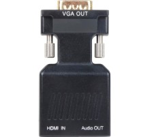 Переходник/ Переходник HDMI(F) --> VGA(M)+audio,1080*60Hz, VCOM <CA336A>