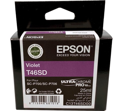 Картридж/ Singlepack Violet T46SD UltraChromePro10 ink 25ml