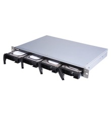 Полка расширения сетевого хранилища без дисков/ SMB QNAP TL-R400S SATA 6GB/s JBOD storage enclosure, 4-tray 3,5"/2,5" w/o HDD, 1 x SFF-8088, 1 PSU. Rackmount. W/o rail kit RAIL-B02
