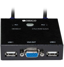 Коммутатор/ 2-портовый KVM-переключатель с портами VGA и USB