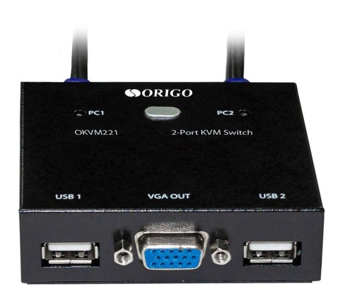 Коммутатор/ 2-портовый KVM-переключатель с портами VGA и USB