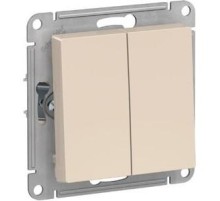 ATLASDESIGN 2-клавишный ВЫКЛЮЧАТЕЛЬ, сх.5, 10АХ, механизм, БЕЖЕВЫЙ