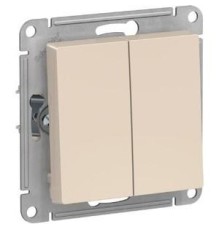 ATLASDESIGN 2-клавишный ВЫКЛЮЧАТЕЛЬ, сх.5, 10АХ, механизм, БЕЖЕВЫЙ