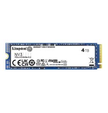 Твердотельный накопитель Kingston SSD 4TB NV3 M.2 2280 NVMe Gen4x4 R6000/W5000MB/s MTBF 2M 1280TBW Retail 1 year