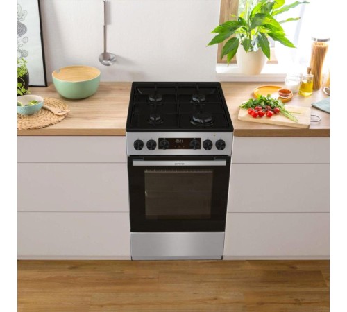 Плита GORENJE/ Тип плиты: комбинированная, Тип варочной поверхности: газовая, Цвет: серый, Гриль: Есть, Ширина, см: 50