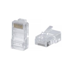 Коннектор RJ-45 под витую пару, категория 5e, универсальный Cabeus 8P8C Коннектор RJ-45 под витую пару, категория 5e, универсальный (для одножильного и многожильного кабеля) для проводников с толщиной по изоляции до 1,05 мм