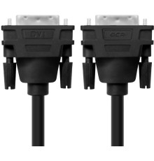 Greenconnect Кабель DVI-D 1.0m, черный, OD 8.5mm, 28/28 AWG, DVI/DVI, 25M/25M, GCR-DM2DMC-1.0m, двойной экран