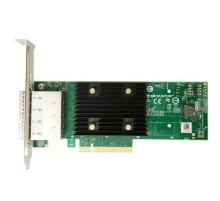 Контроллер/ Broadcom 9500-16e HBA, Low Profile Bracket, FH (attached), PCIe Gen4 x8 LP, Tri-Mode SAS/SATA/NVMe 12G HBA, 16port(4*ext SFF8644), SAS3816