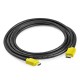 Greenconnect Кабель 0.5m HDMI версия 2.0, HDR 4:2:2, Ultra HD, 4K 60 fps 60Hz/5K*30Hz, 3D, AUDIO, 18.0 Гбит/с, 28/28 AWG, OD7.3mm, тройной экран, черный, желтые коннекторы, GCR-HM441-0.5m