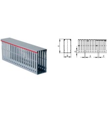 Короб перфорированный, серый RL6 100x40