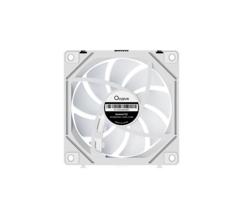 Вентилятор для корпуса Ocypus Gamma F12 UNI WH ARGB 3 IN 1, 3x120x120x25mm, 4-PIN PWM, 800-1800 RPM, 31 DBA MAX, HYDRO BEARING